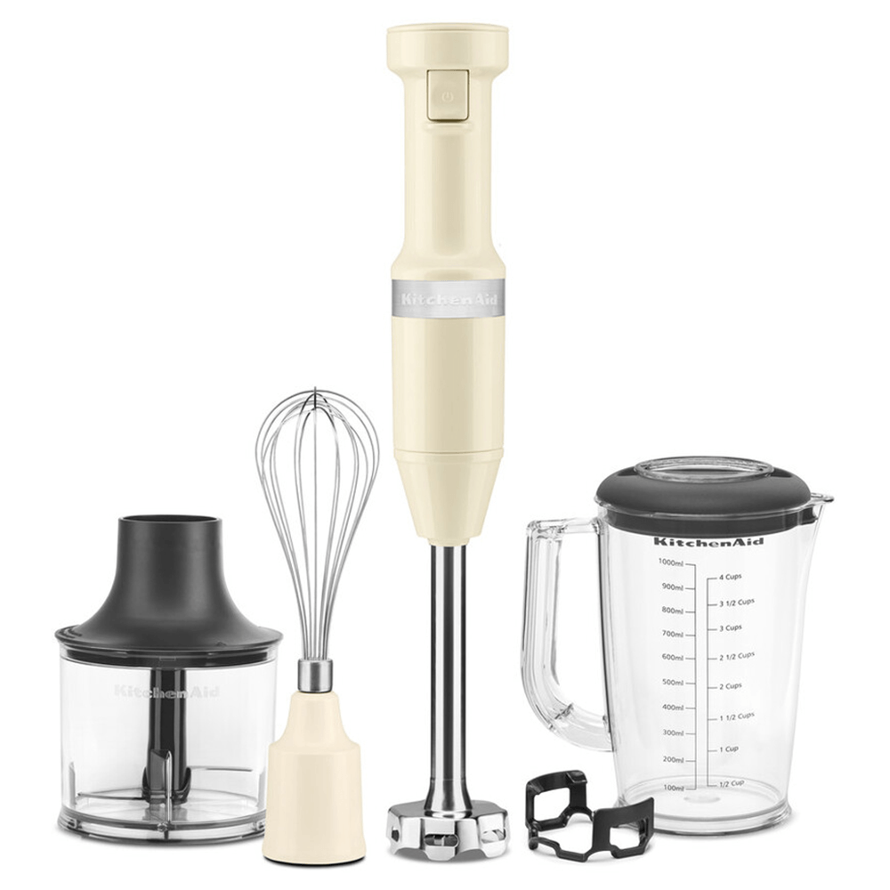 Блендер KitchenAid погружной с аксессуарами кремовый 5KHBV83EAC