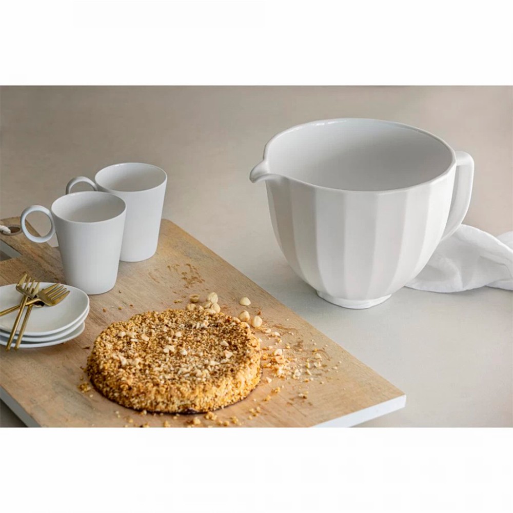 Чаша KitchenAid 4,7 л керамическая текстурированная белая 5KSM2CB5PWS