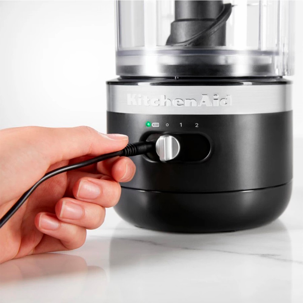Кухонный миникомбайн KitchenAid безпроводной матовый черный 5KFCB519EBM