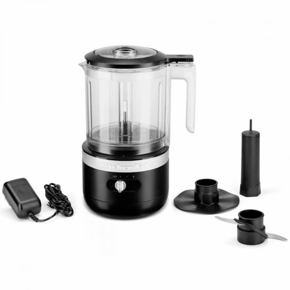 Кухонный миникомбайн KitchenAid безпроводной матовый черный 5KFCB519EBM