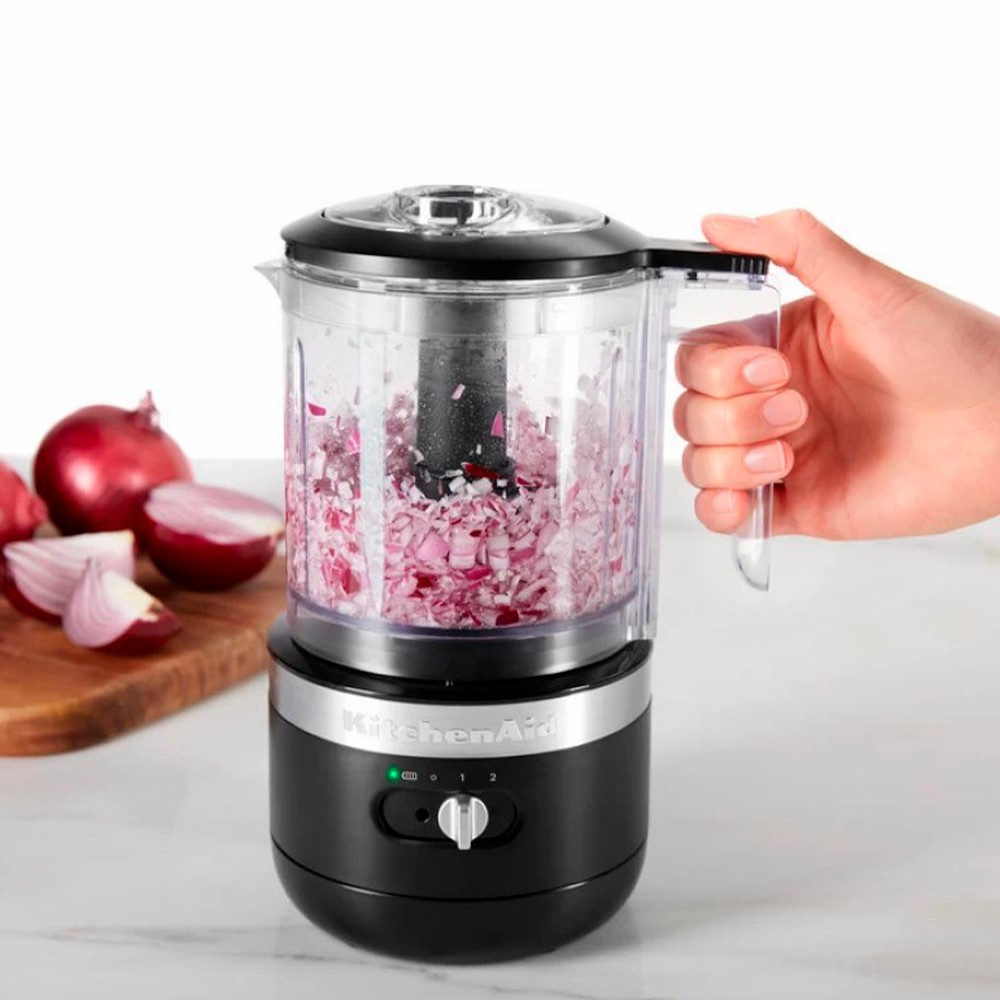 Кухонный миникомбайн KitchenAid безпроводной матовый черный 5KFCB519EBM