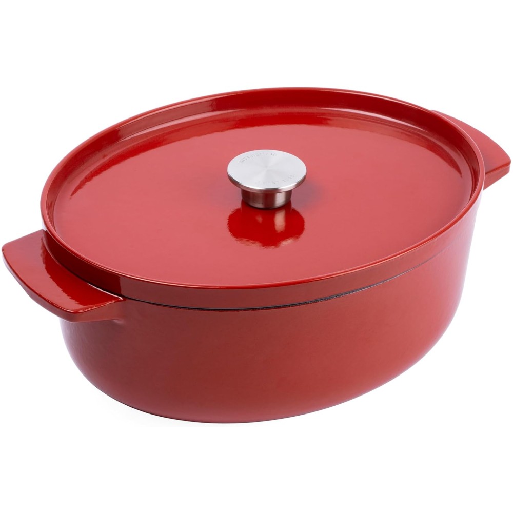 Утятница чугунная с крышкой KitchenAid Cast Iron 5,6 л красная CC006063-001