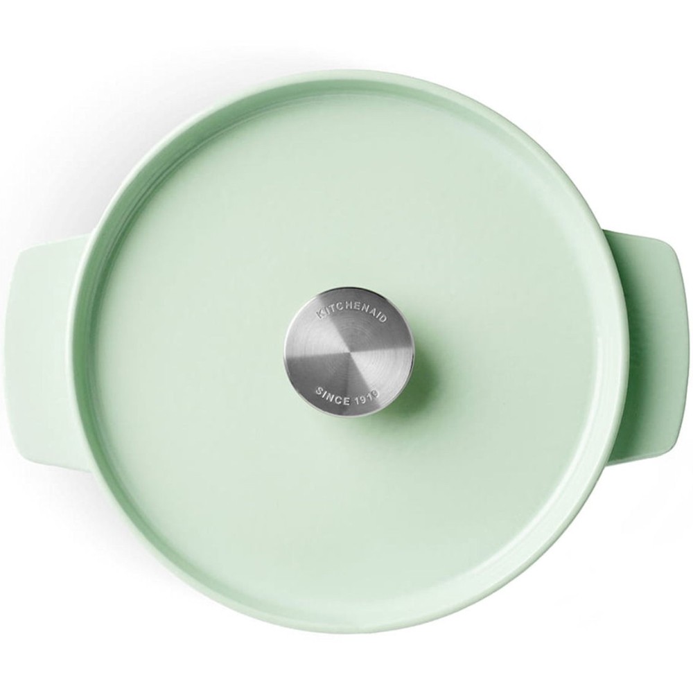 Кастрюля чугунная с крышкой KitchenAid Cast Iron 3,3 л фисташковая CC007433-001