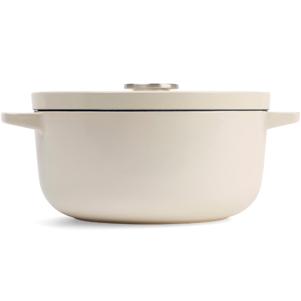 Кастрюля чугунная с крышкой KitchenAid Cast Iron 3,3 л миндальный крем CC006056-001