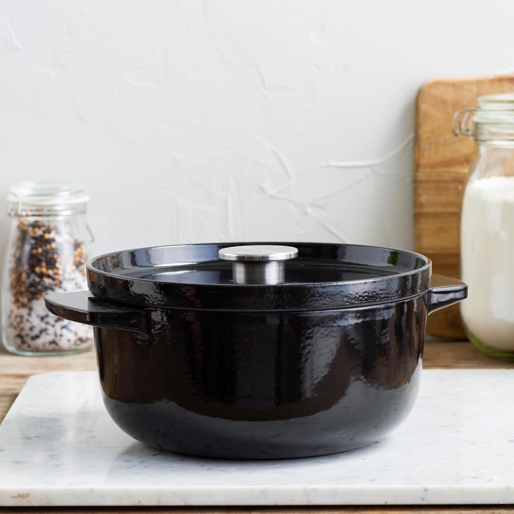 Кастрюля чугунная с крышкой KitchenAid Cast Iron 3,3 л черная CC006058-001