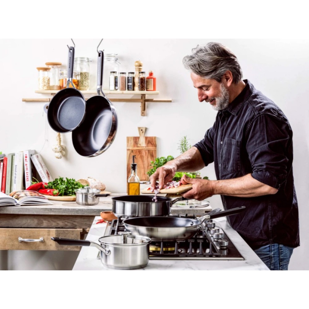 Сковорода KitchenAid Classic Stainless Steel с керамическим покрытием 30 см CC005703-001