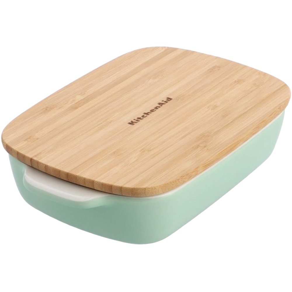 Форма для выпечки KitchenAid Stoneware с крышкой фисташкова 0,9 л CC007424-001