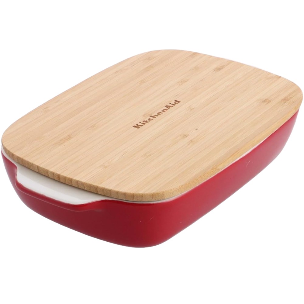 Форма для выпечки KitchenAid Stoneware с крышкой красная 1,9 л CC006106-001