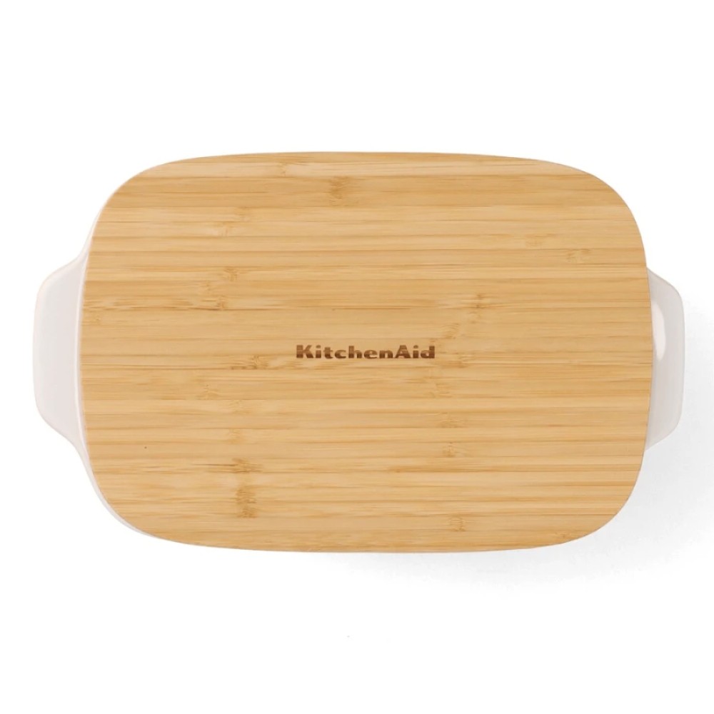 Форма для выпечки KitchenAid Stoneware с крышкой мигдальный крем 1,9 л CC006107-001