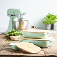 Форма для выпечки KitchenAid Stoneware с крышкой фисташкова 1,9 л CC007425-001