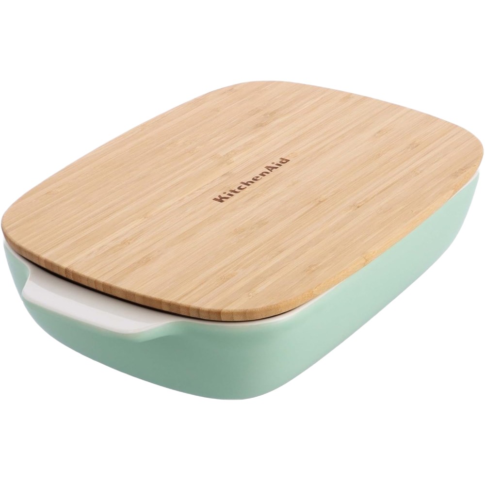 Форма для выпечки KitchenAid Stoneware с крышкой фисташкова 3,8 л CC007426-001