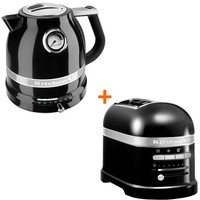 Комплект KitchenAid Artisan Электрочайник 1,5 л 5KEK1522EOB + Тостер 5KMT2204EOB