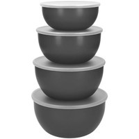 Набор мисок с крышками KitchenAid Coreline 4 шт 355/591/828/1065 мл серый KQG176OSCGG