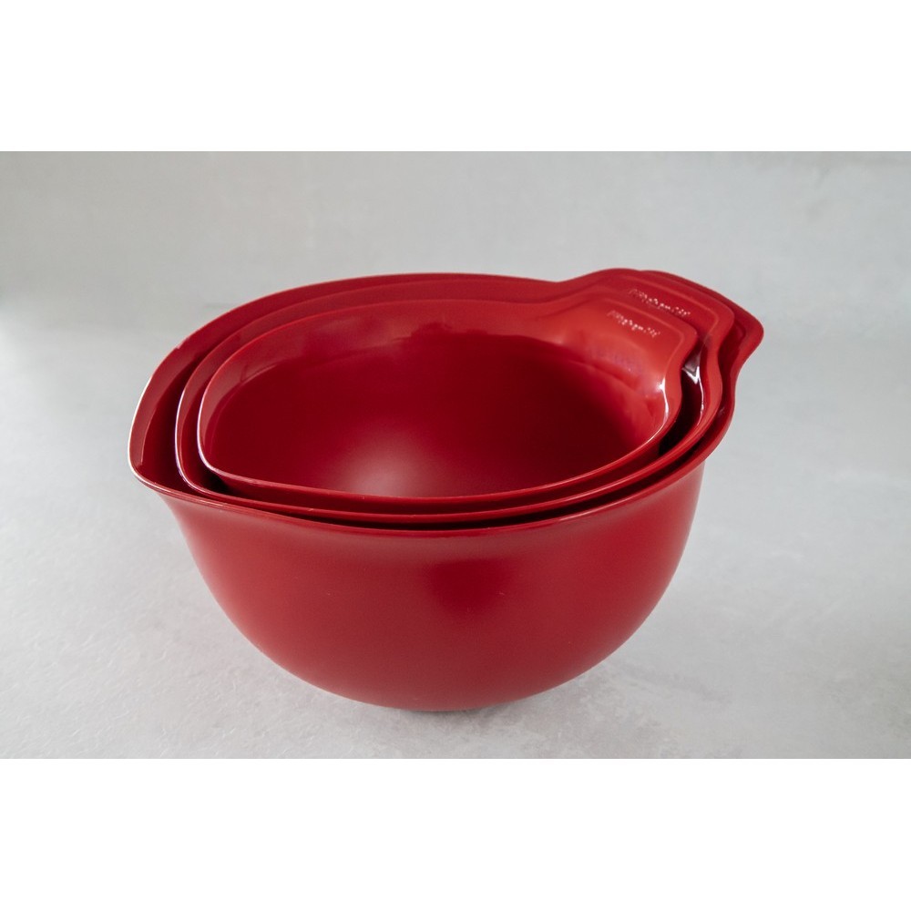 Набор мисок для смешивания KitchenAid Universal 3 шт 2,4/3,3/4,3 л красный KQG175OSERE