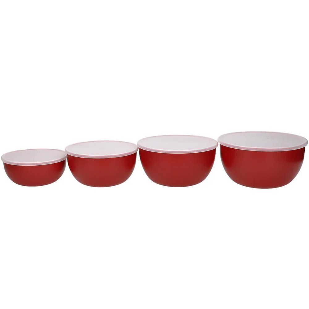 Набор мисок с крышками KitchenAid Universal 4 шт 355/591/828/1065 мл красный KQG176OSERE