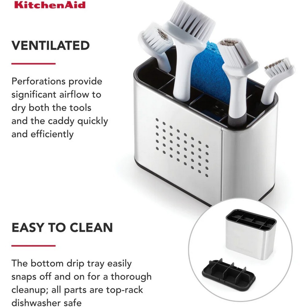 Органайзер для кухонной мойки KitchenAid Sinkware 16х8х12 см серый KEG784OSSSA