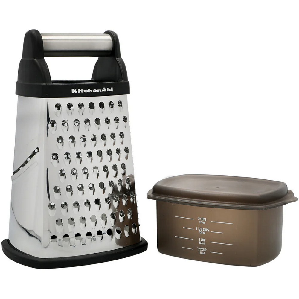 Терка четырехсторонняя с контейнером KitchenAid Universal черный KQG300OSOBE